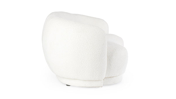 2-Seater Sofa White Upholstered L191