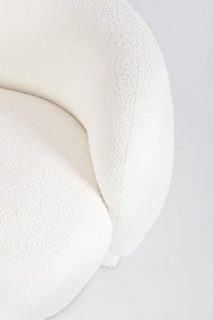 2-Seater Sofa White Upholstered L191