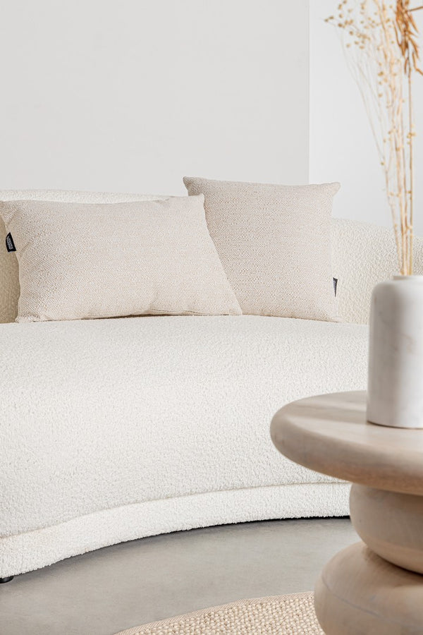 2-Seater Sofa White Upholstered L191