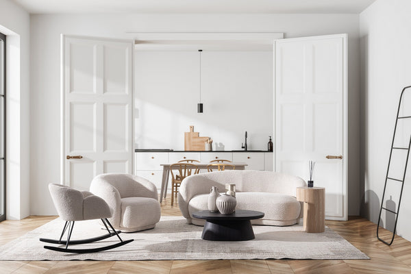 2-Seater Sofa Natural Upholstered L191