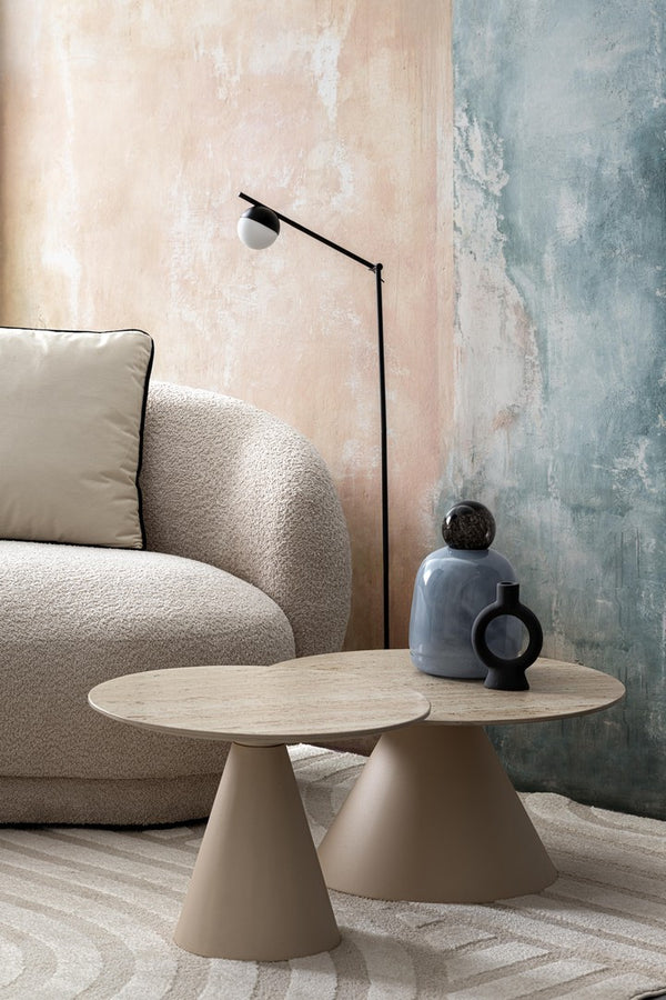 2-Seater Sofa Natural Upholstered L191