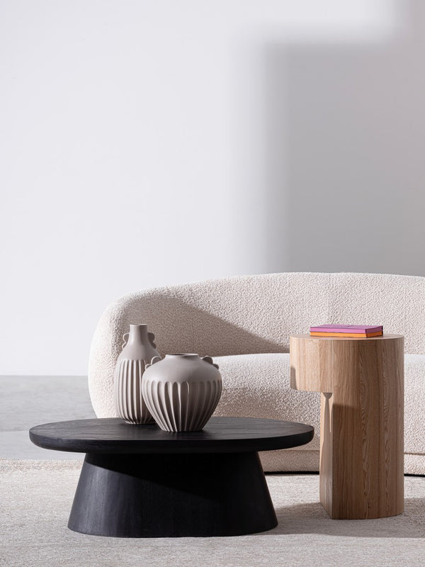 2-Seater Sofa Natural Upholstered L191
