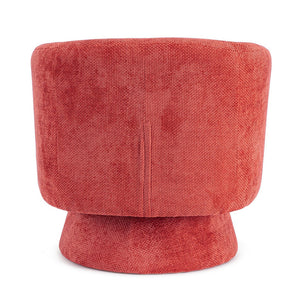 Swivel Armchair Cherry Upholstered