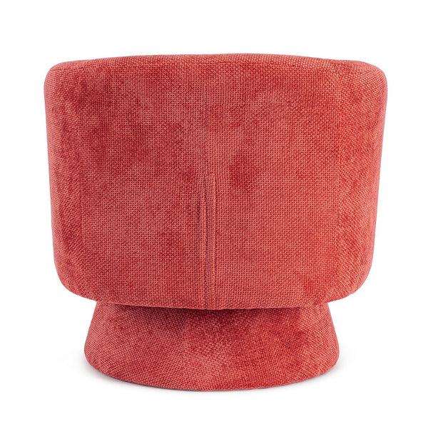 Swivel Armchair Cherry Upholstered