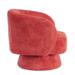 Swivel Armchair Cherry Upholstered