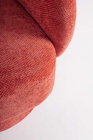 Swivel Armchair Cherry Upholstered