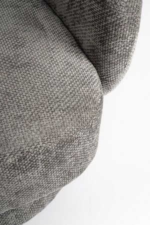 Swivel Armchair Dark Grey Upholstered