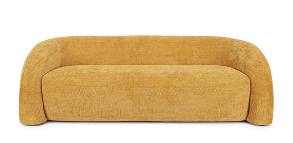 3-Seater Sofa Mustard Upholstered L200