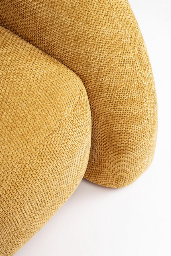 3-Seater Sofa Mustard Upholstered L200
