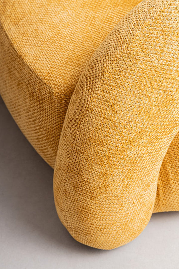 3-Seater Sofa Mustard Upholstered L200