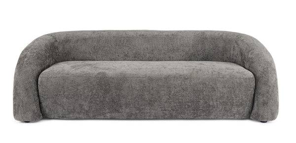 3-Seater Sofa Dark Grey Upholstered L200