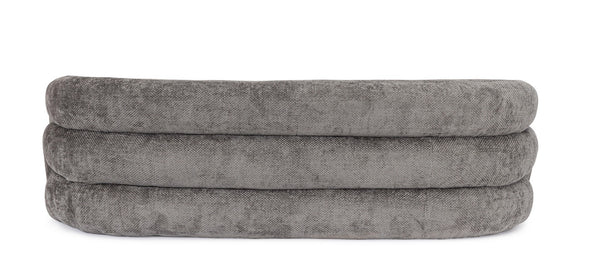 3-Seater Sofa Dark Grey Upholstered L200
