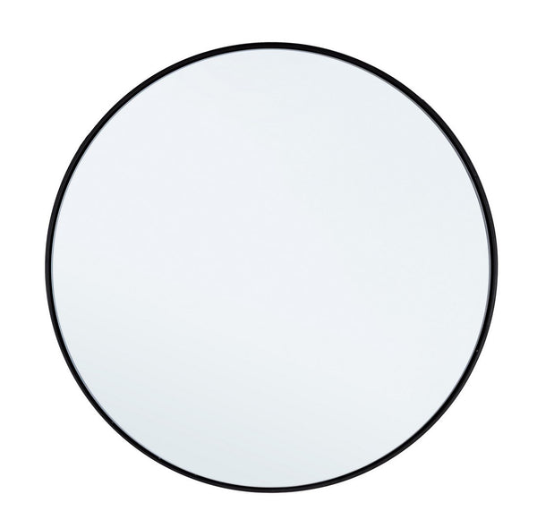 Round Wall Mirror Ø70 cm – Black Modern Decorative Mirror