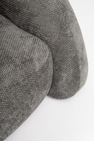3-Seater Sofa Dark Grey Upholstered L200