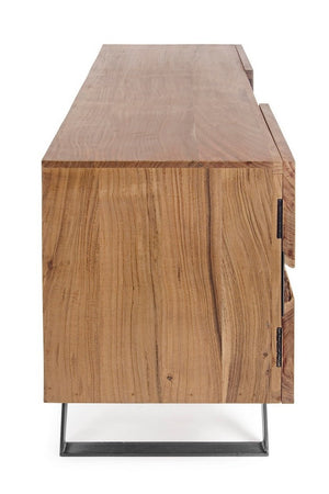 Modern 2-Door Low Cabinet for Living Room Storage