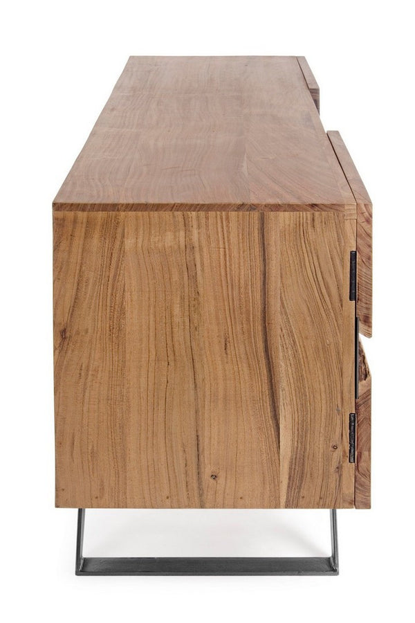 Modern 2-Door Low Cabinet for Living Room Storage
