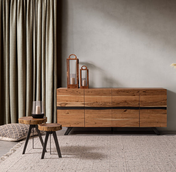 Modern 4-Door Sideboard Cabinet for Spacious Storage