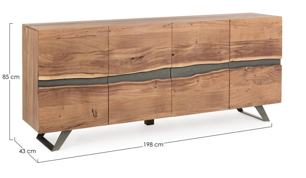 Modern 4-Door Sideboard Cabinet for Spacious Storage