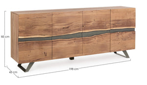 Modern 4-Door Sideboard Cabinet for Spacious Storage