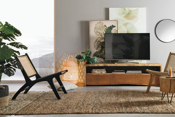 Modern Low Cabinet with 3 Drawers for Living Room Storage