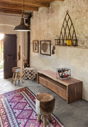 Modern Low Cabinet with 3 Drawers for Living Room Storage