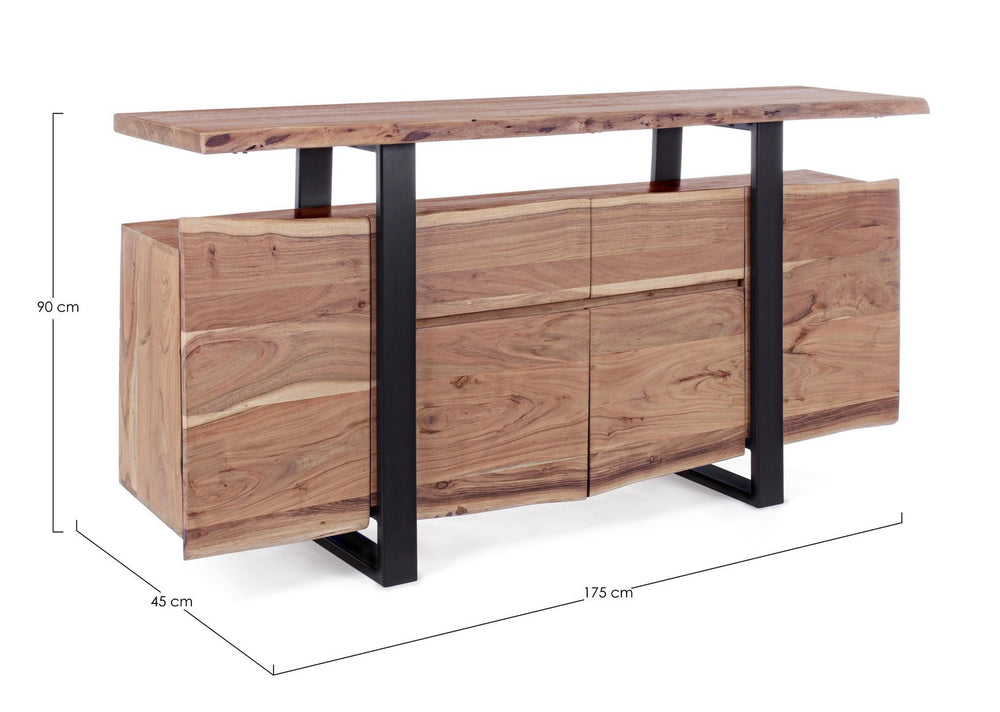 Modern Sideboard with 4 Doors and 2 Drawers for Spacious Storage
