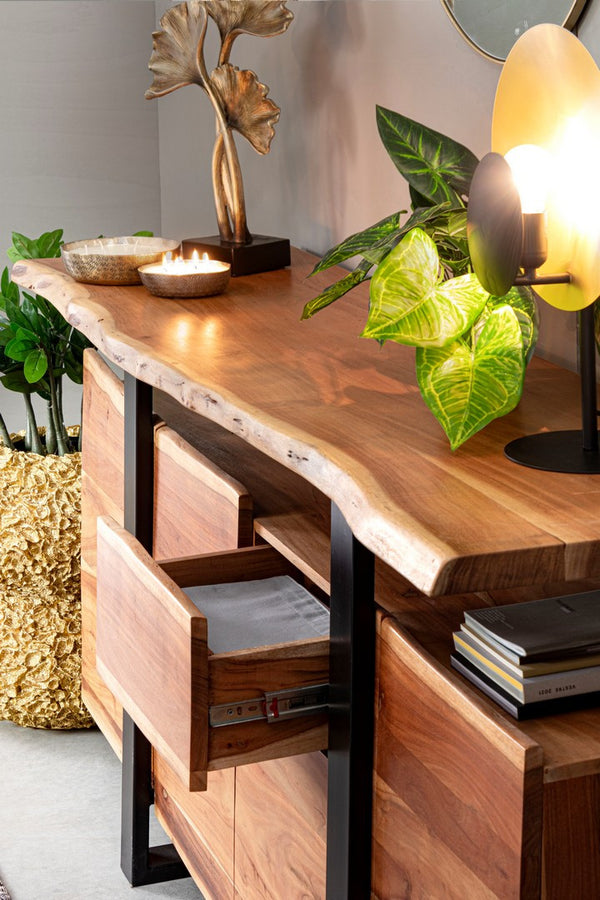 Modern Sideboard with 4 Doors and 2 Drawers for Spacious Storage