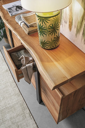 Modern Sideboard with 4 Doors and 2 Drawers for Spacious Storage