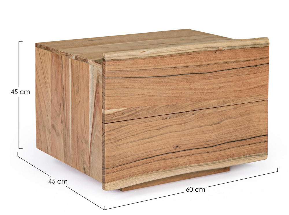 Modern Nightstand with 2 Drawers for Bedroom Storage