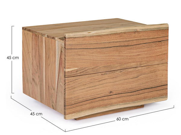 Modern Nightstand with 2 Drawers for Bedroom Storage