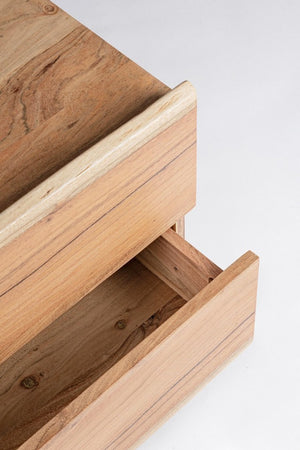 Modern Nightstand with 2 Drawers for Bedroom Storage