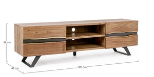 Modern TV Stand with 2 Doors for Living Room Storage W190