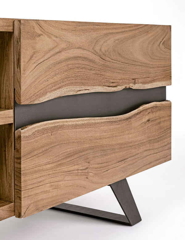 Modern TV Stand with 2 Doors for Living Room Storage W190