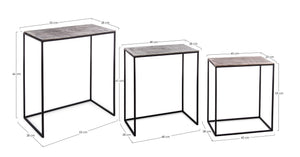 Modern Set of 3 Nesting Side Tables L43/L48/L53
