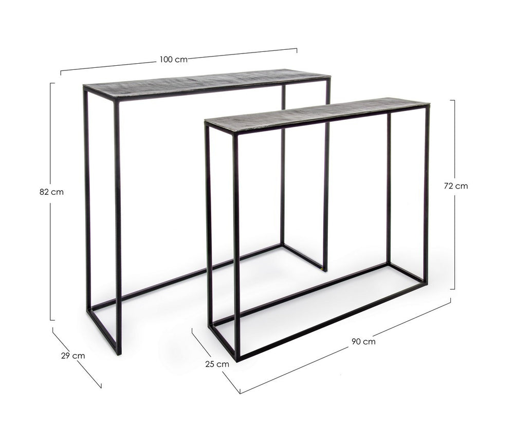 Modern Set of 2 Console Tables for Entryway and Living Room