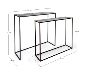 Modern Set of 2 Console Tables for Entryway and Living Room