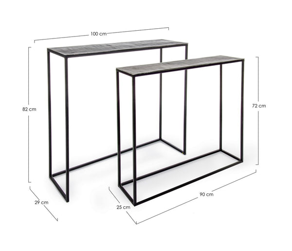Modern Set of 2 Console Tables for Entryway and Living Room