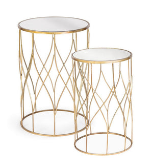 Modern Set of 2 Round Side Tables for Living Room D33/D38