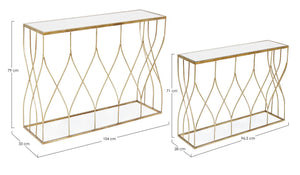 Modern Set of 2 Console Tables for Entryway and Living Room
