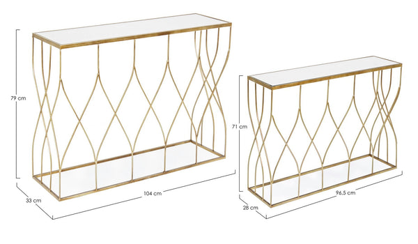Modern Set of 2 Console Tables for Entryway and Living Room