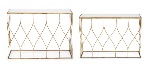 Modern Set of 2 Console Tables for Entryway and Living Room