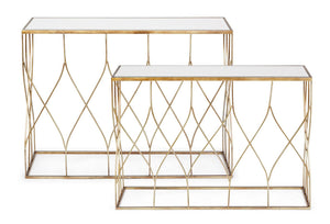 Modern Set of 2 Console Tables for Entryway and Living Room