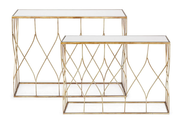 Modern Set of 2 Console Tables for Entryway and Living Room
