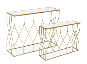 Modern Set of 2 Console Tables for Entryway and Living Room