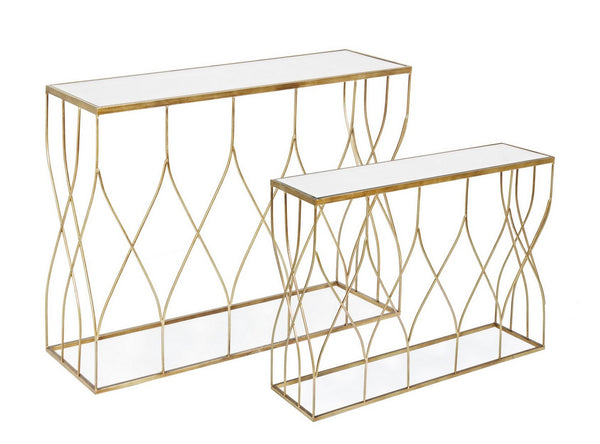 Modern Set of 2 Console Tables for Entryway and Living Room