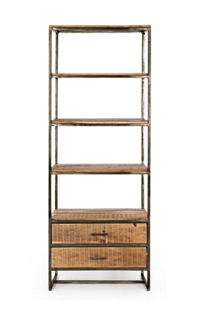 Modern Shelving Unit with Drawers for Storage and Display