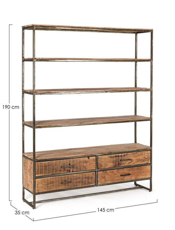 Modern Large Shelving Unit with Drawers for Storage and Display