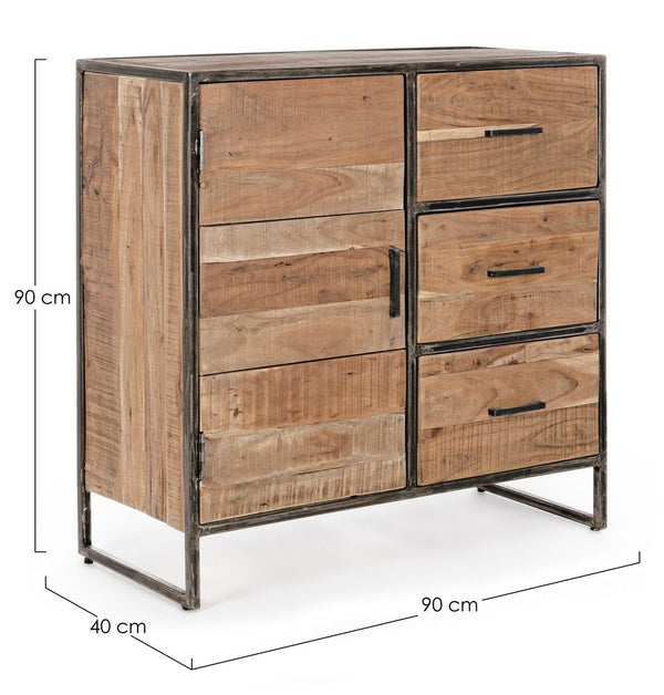 Modern Sideboard with 1 Door and 3 Drawers for Compact Storage