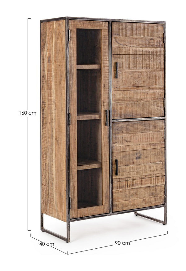 Modern Display Cabinet with 3 Doors for Storage and Showcase