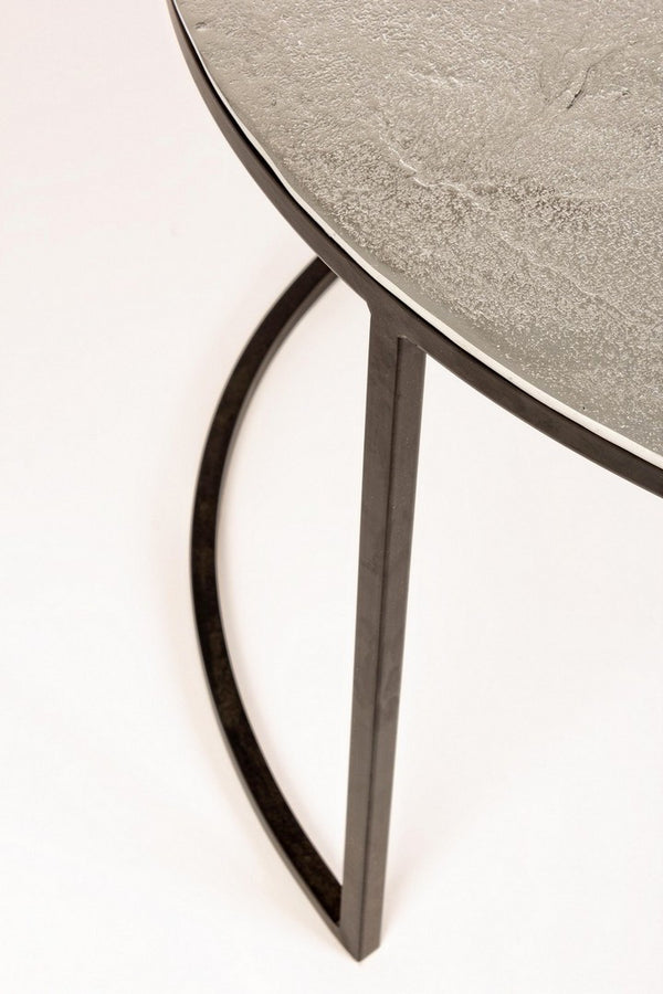 Modern Set of 2 Round Coffee Tables for Living Room D80/D60